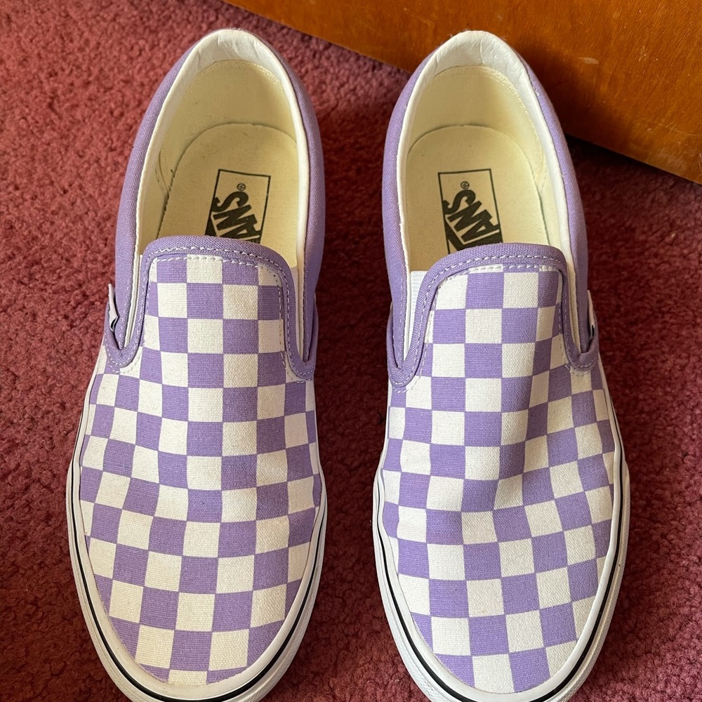 lavender checkerboard vans (SOLD)